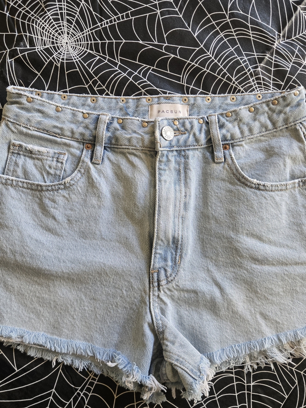 PacSun Light Wash Denim Festival High-Rise Women's Shorts Size 26
